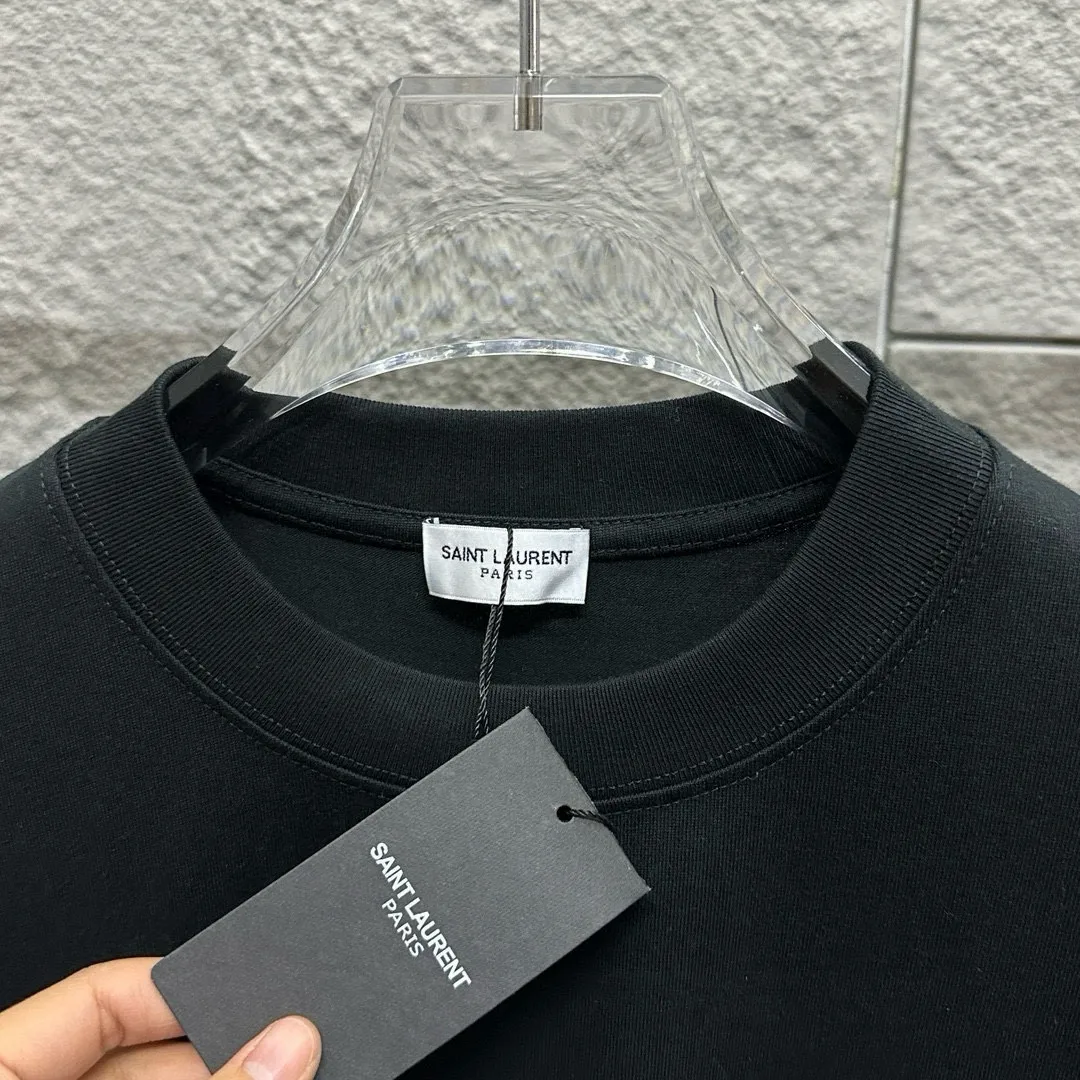 Ysl* * 2025 New Arrival Classic T Same Style Size： S （90-130 ） M （120-150 ） L （140-165 ） XL （160-180 ） XXL （180-210 ） ：Black White